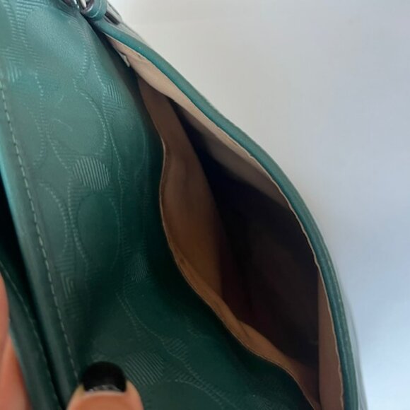 Coach Hunter Green Signature Leather Peyton Zip-Top Tote - Picture 10 of 14